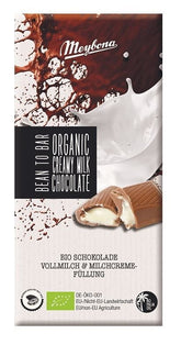 Chocolat au lait fourré au lait BIO 100 g - MEYBONA
